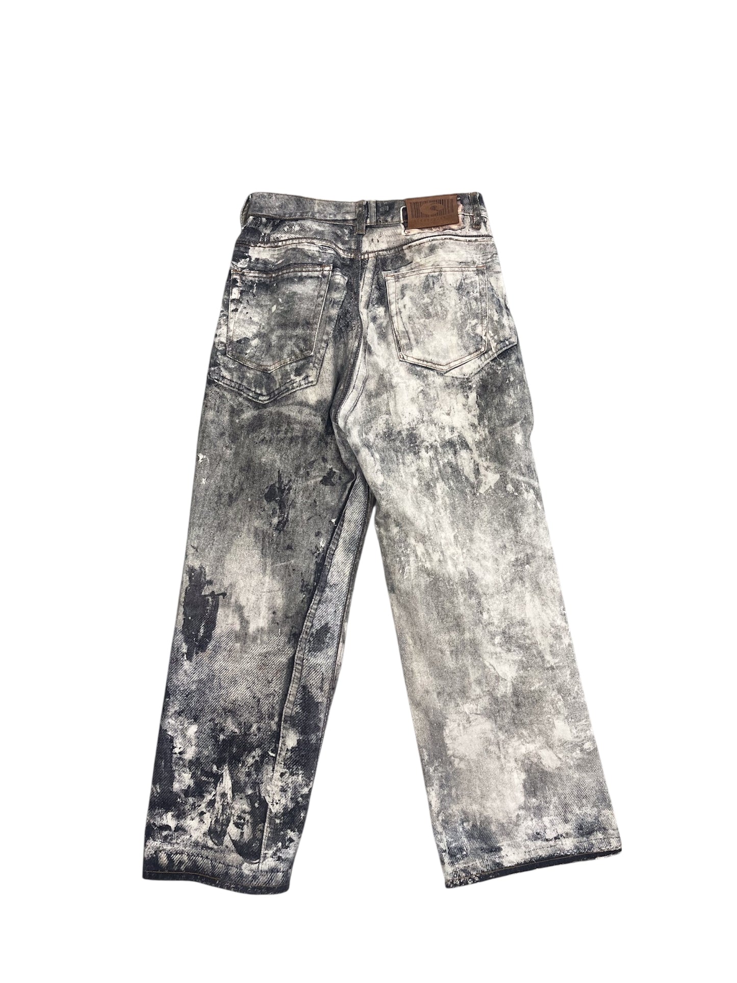 Heavy Bleach Mud Wash Wide Denim