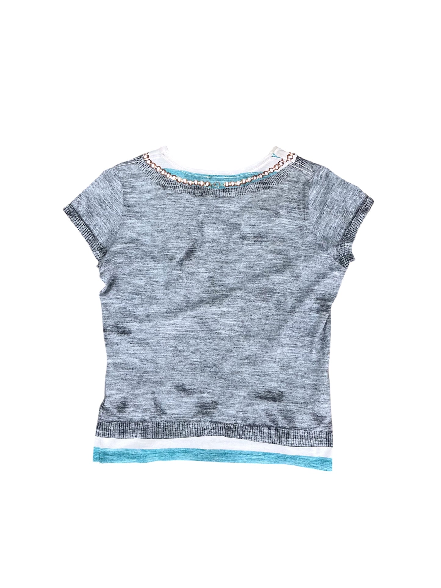 -Paul x / Paul Smith-Layered Cardigan & Pearl Print Tee