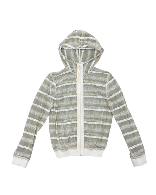 Sheer Zip-up Hoodie