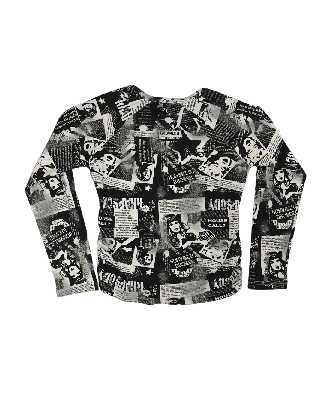 Graphic collage Print Long Sleeve T