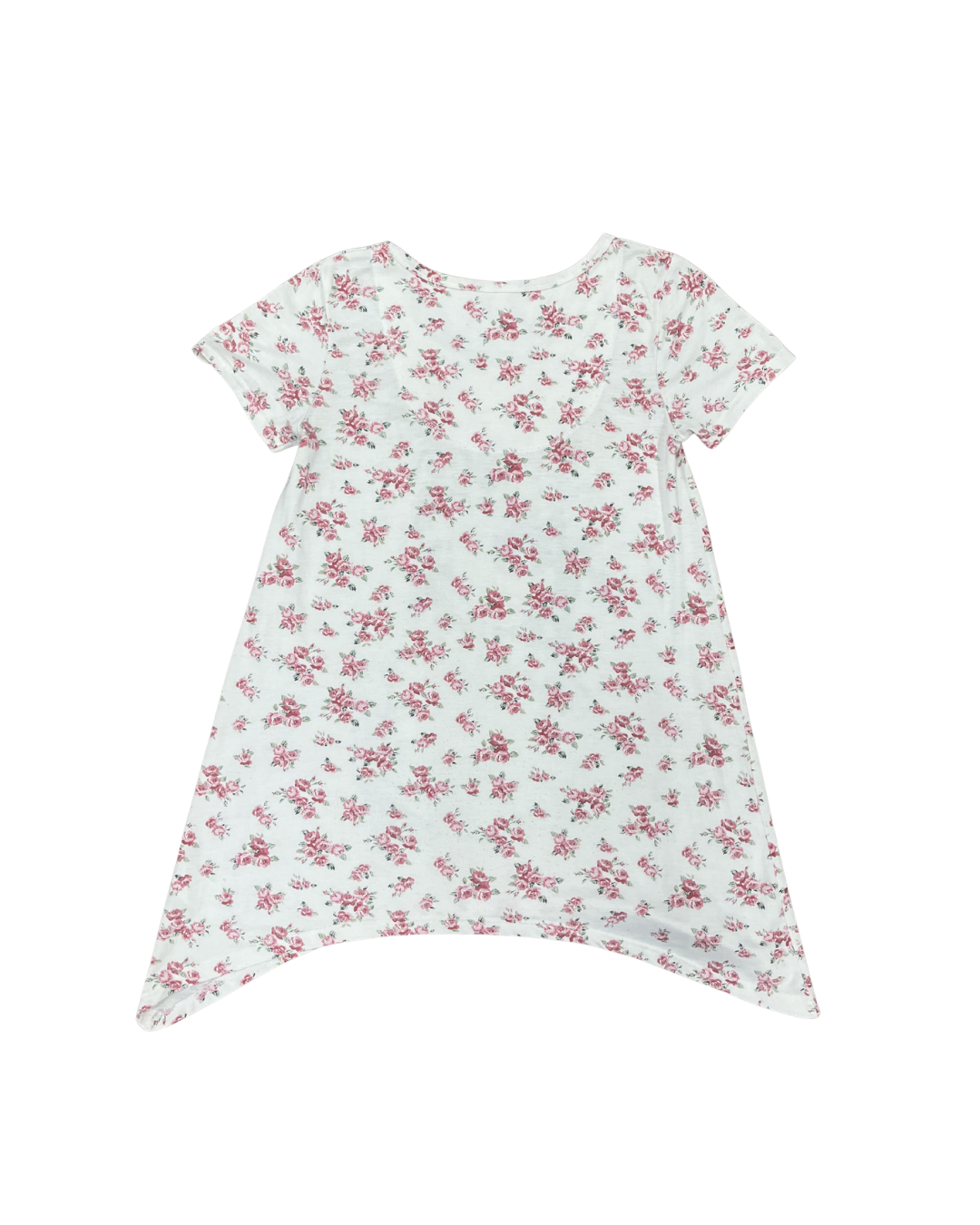 Floral Print Asymmetric Hem Top