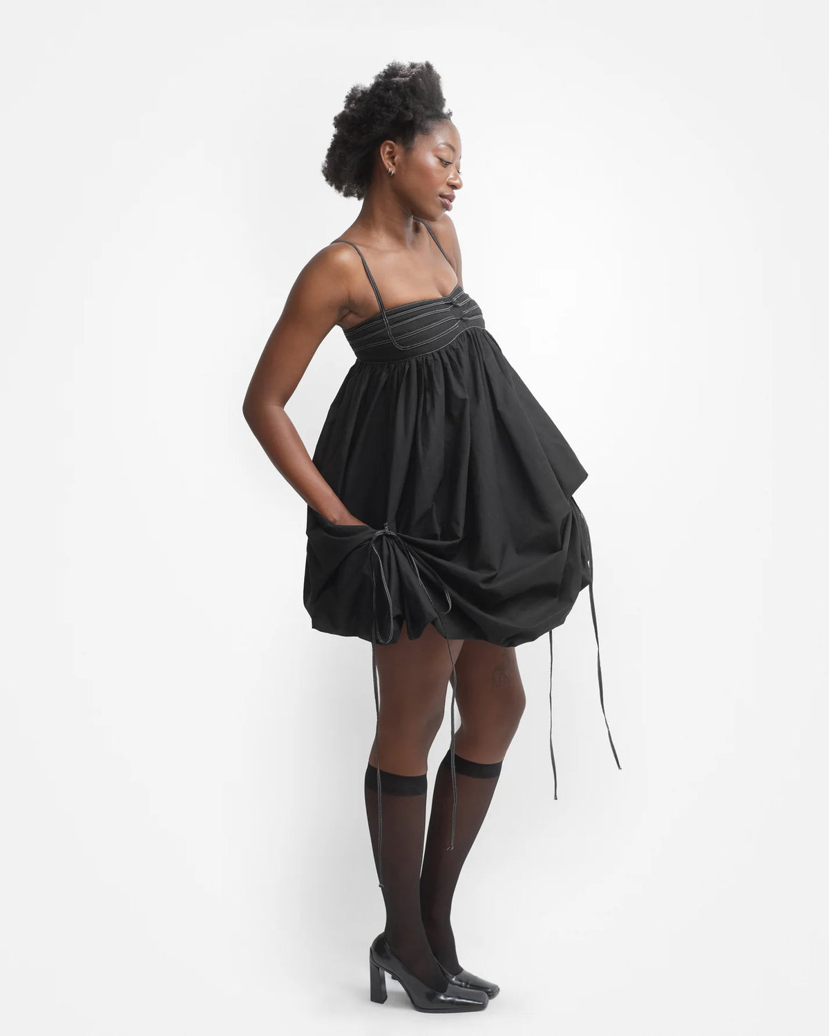 [ELLA MAE]IVY DRESS IN CHARCOAL