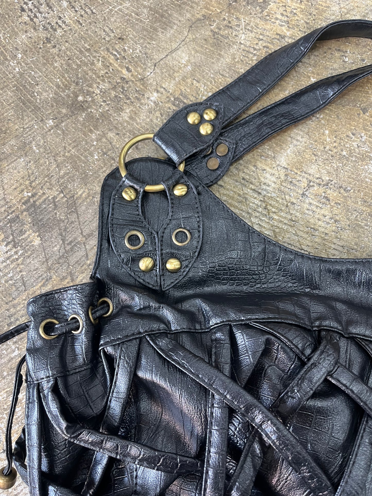 Interlaced Design Shoulder Bag
