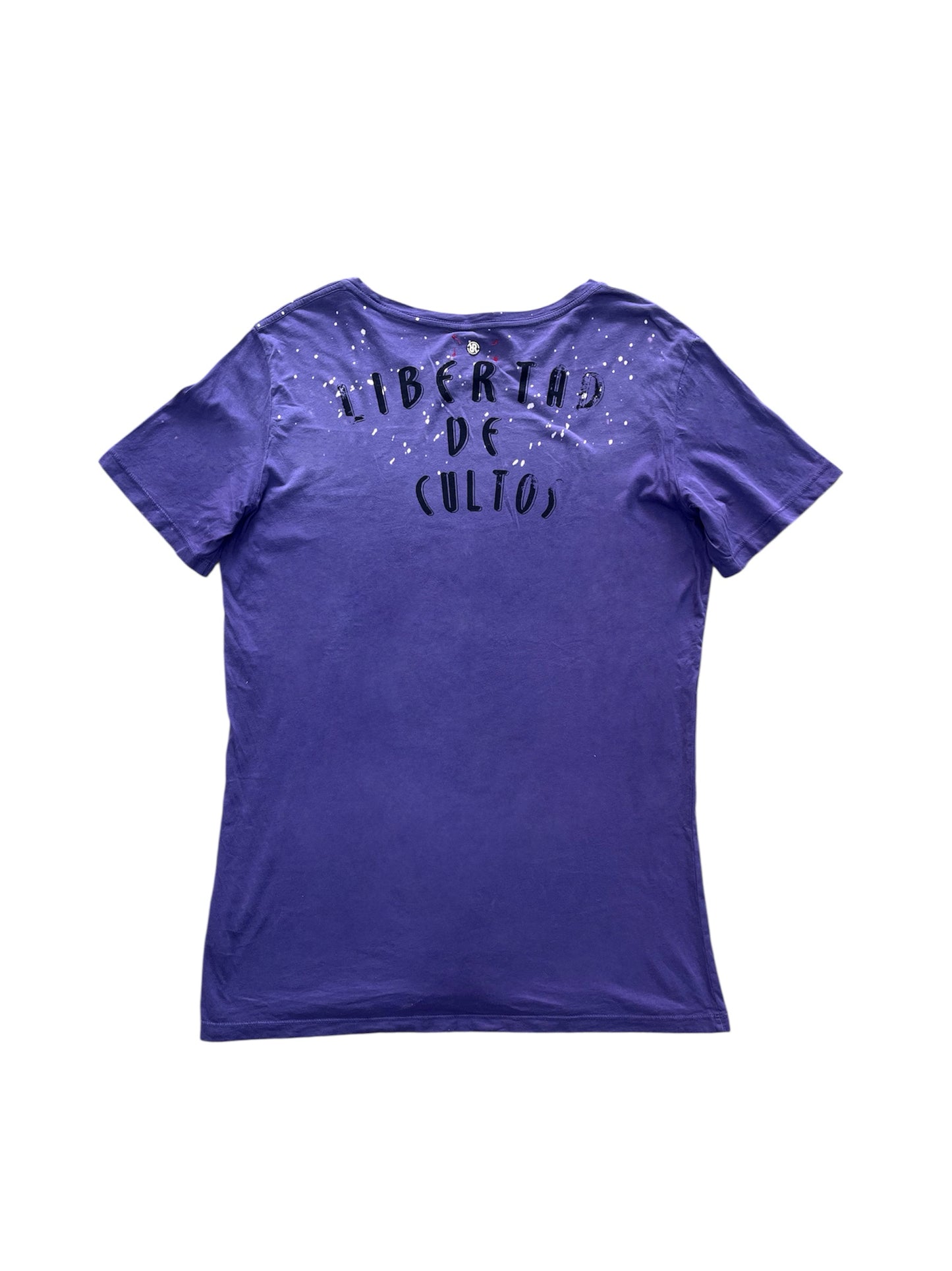 Gothic Cross Bleach Paint Tee
