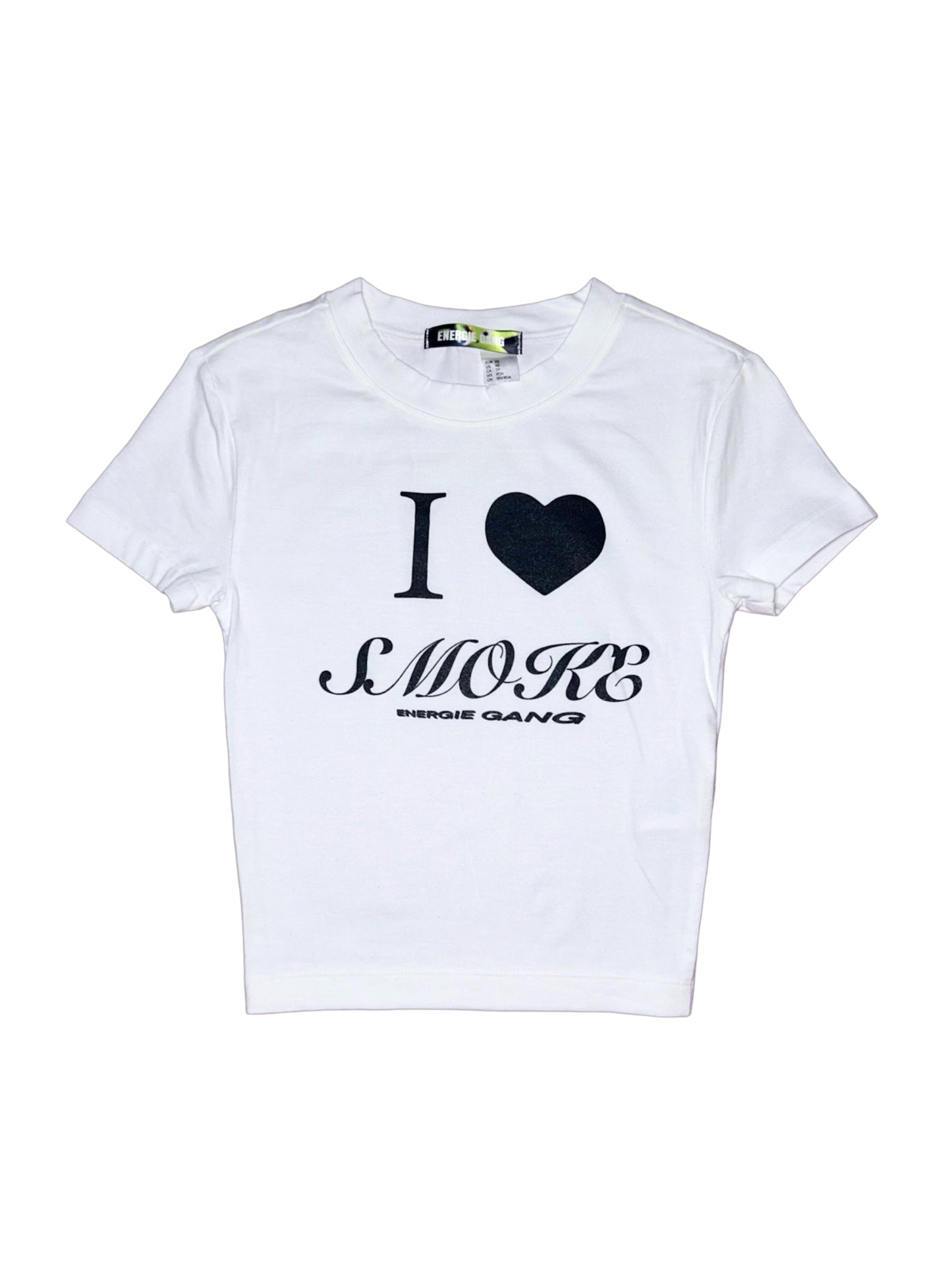 [ENERGIE GANG]I❤︎smoke cropped Tee