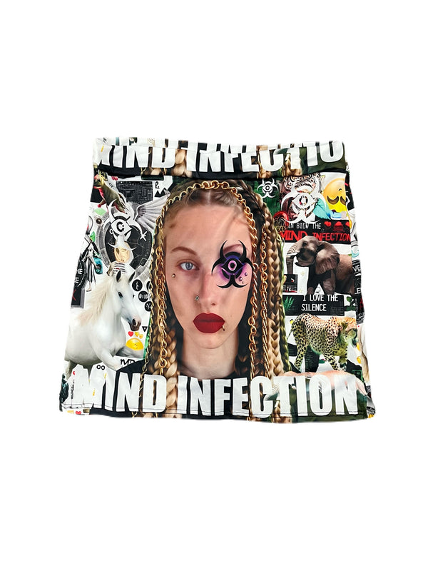 [MIND INFECTION]Print Skirts