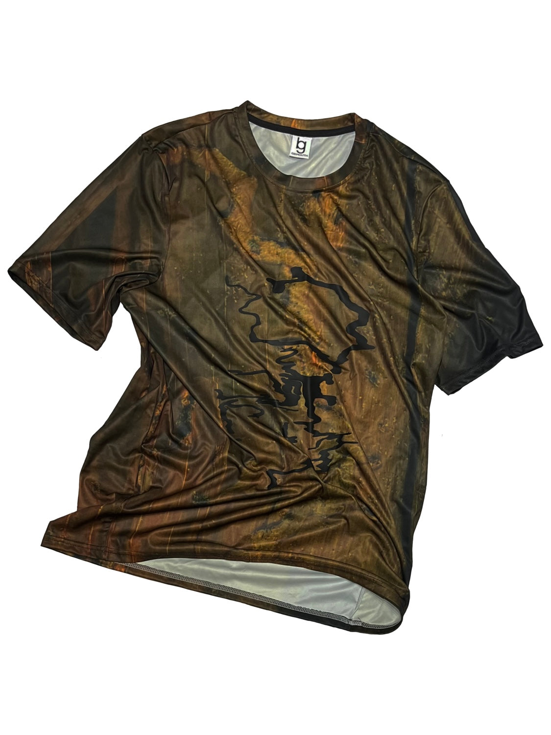 [GB MOUTH]Nature Camo "熯霊" Hideri 3D rubber Dry T-shirt(BLK)