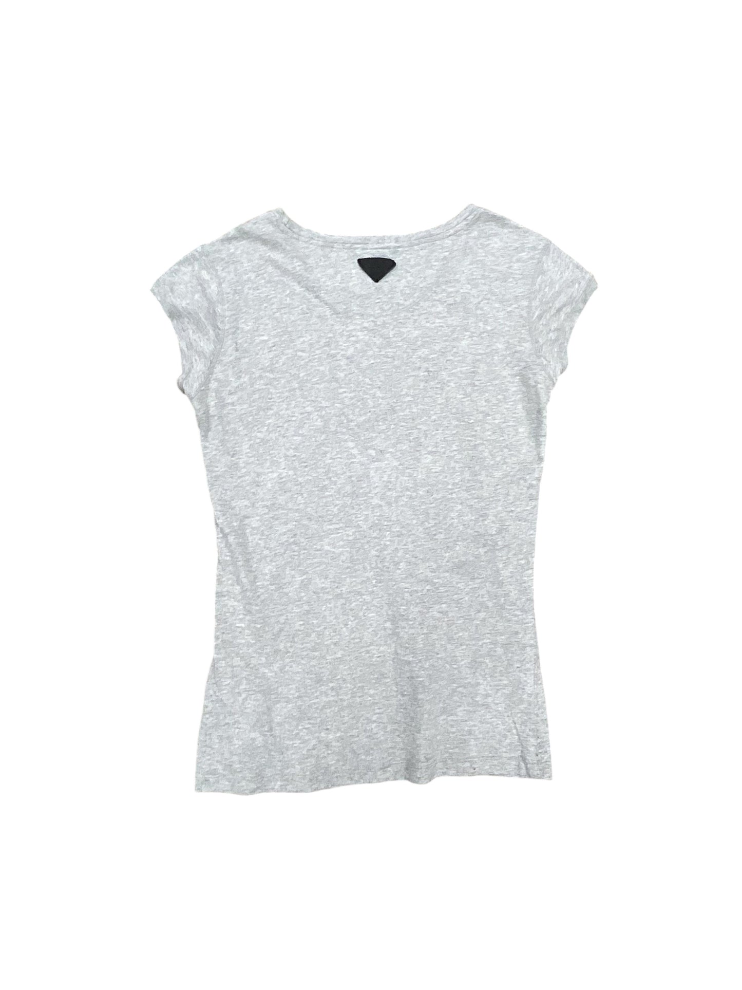 -DIESEL-Grey Glitter Arch Logo Short Sleeve T-Shirt