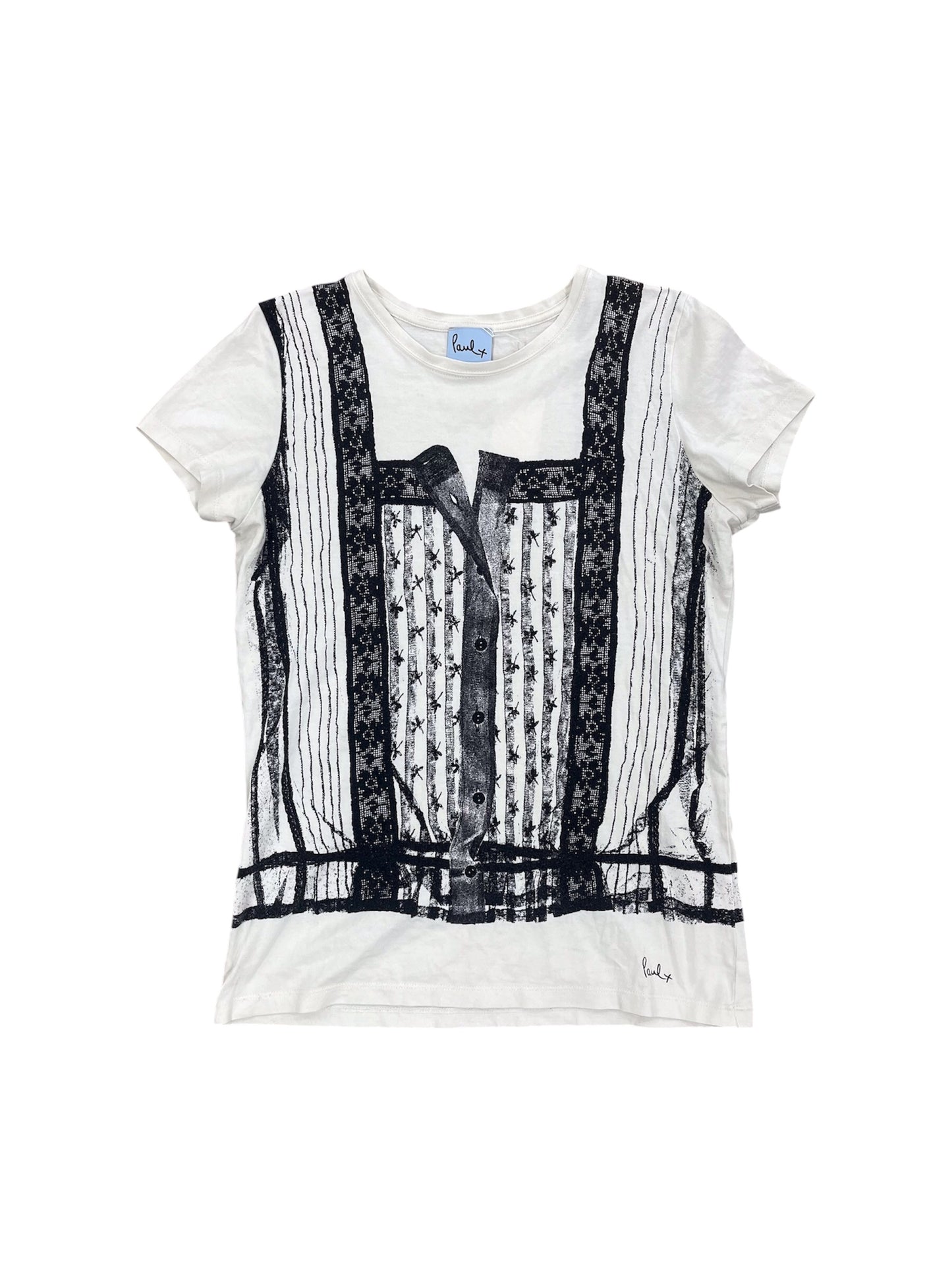 -Paul Smith- Lace Corset Printed Top