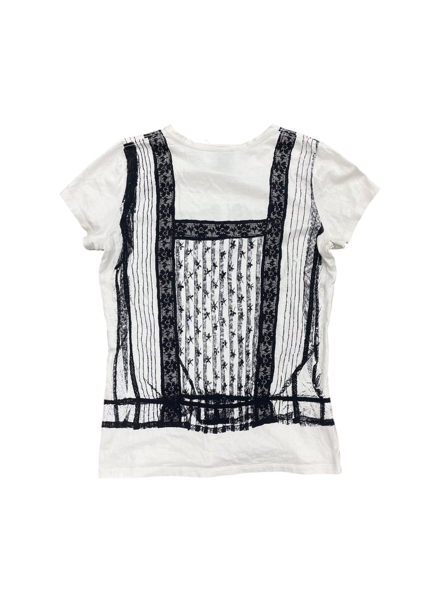 -Paul Smith- Lace Corset Printed Top