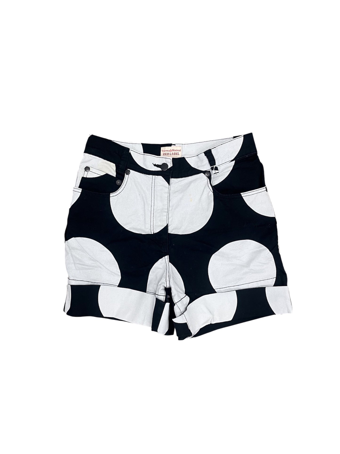 -Vivienne Westwood- Circle Pattern Denim Shorts