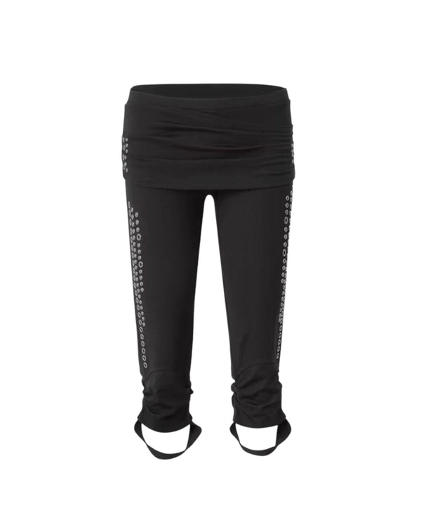 [DoublePunch] Studded Fencing Capri Trousers(BLACK)
