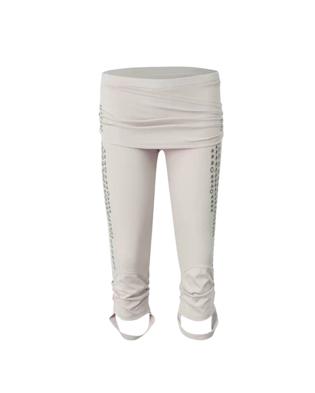 [DoublePunch] Studded Fencing Capri Trousers(BAIGE)