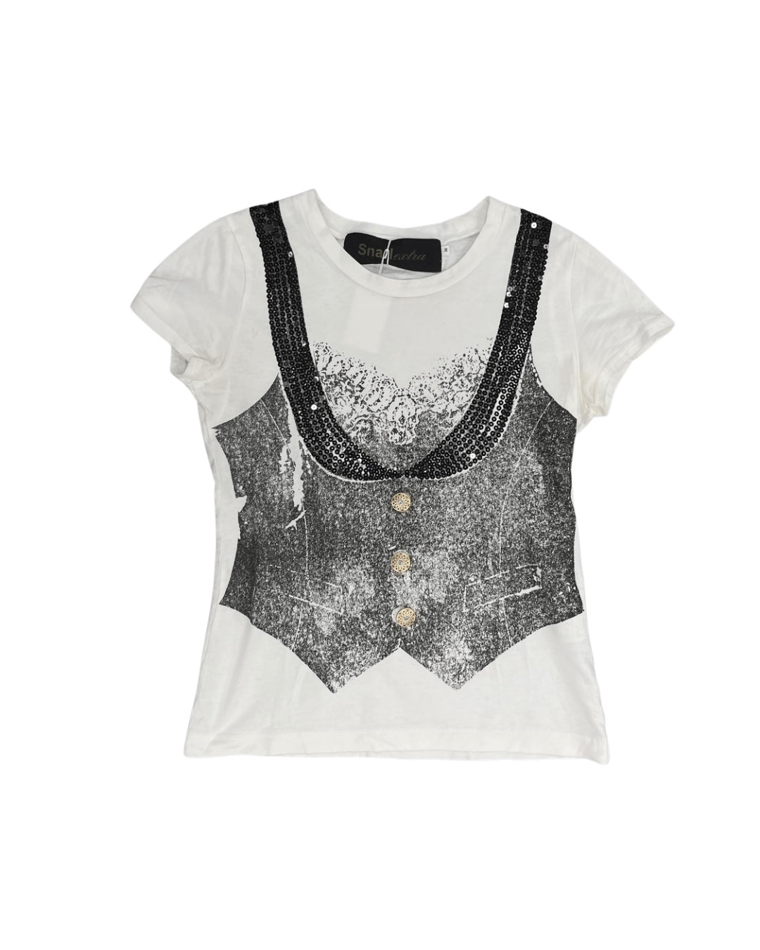 Vest Graphic Print T-shirt