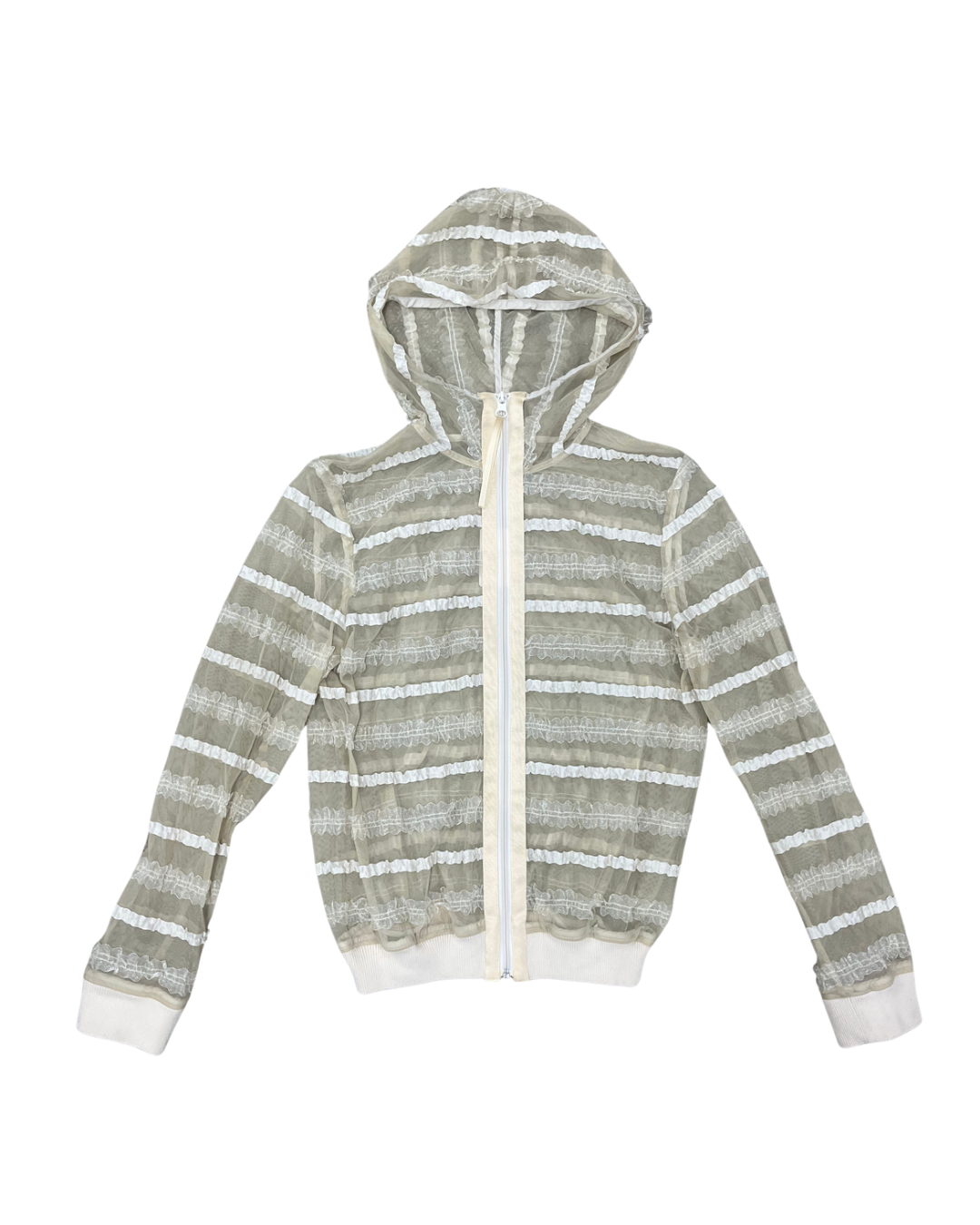 Sheer Zip-up Hoodie