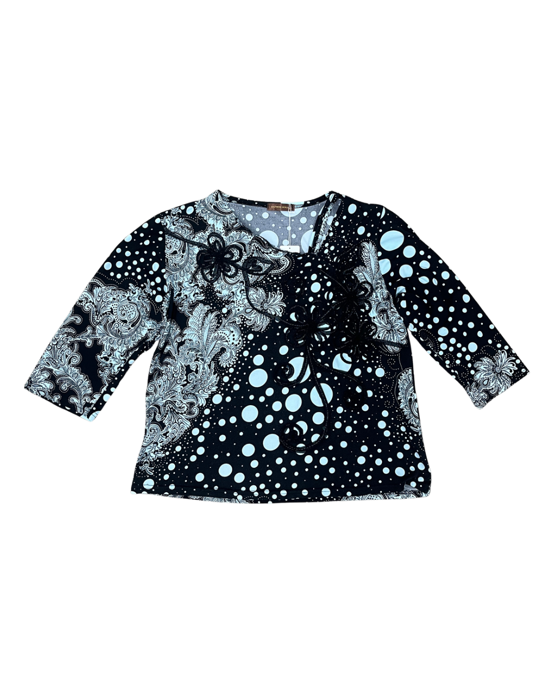 All-over Paisley Flare Sleeve Tops