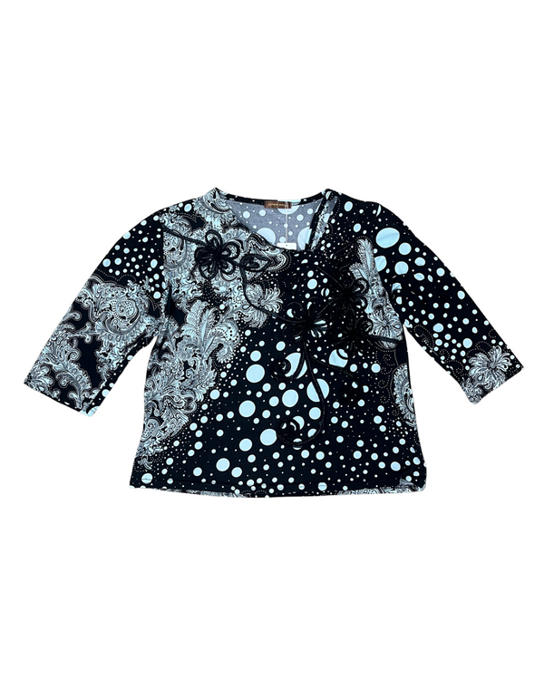 All-over Paisley Flare Sleeve Tops