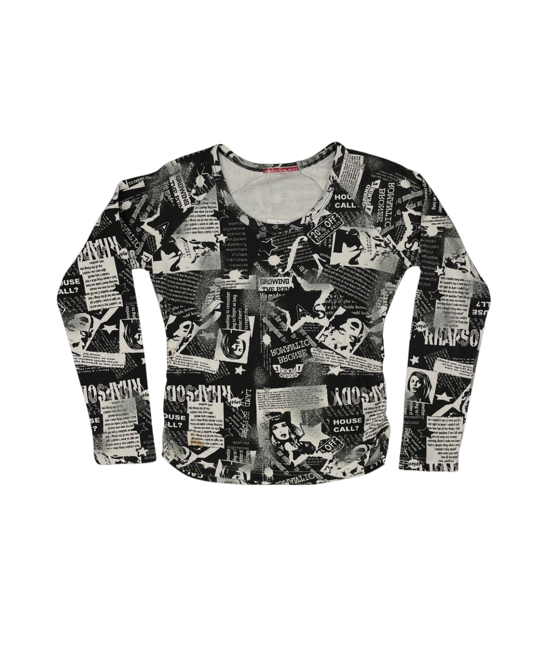 Graphic collage Print Long Sleeve T