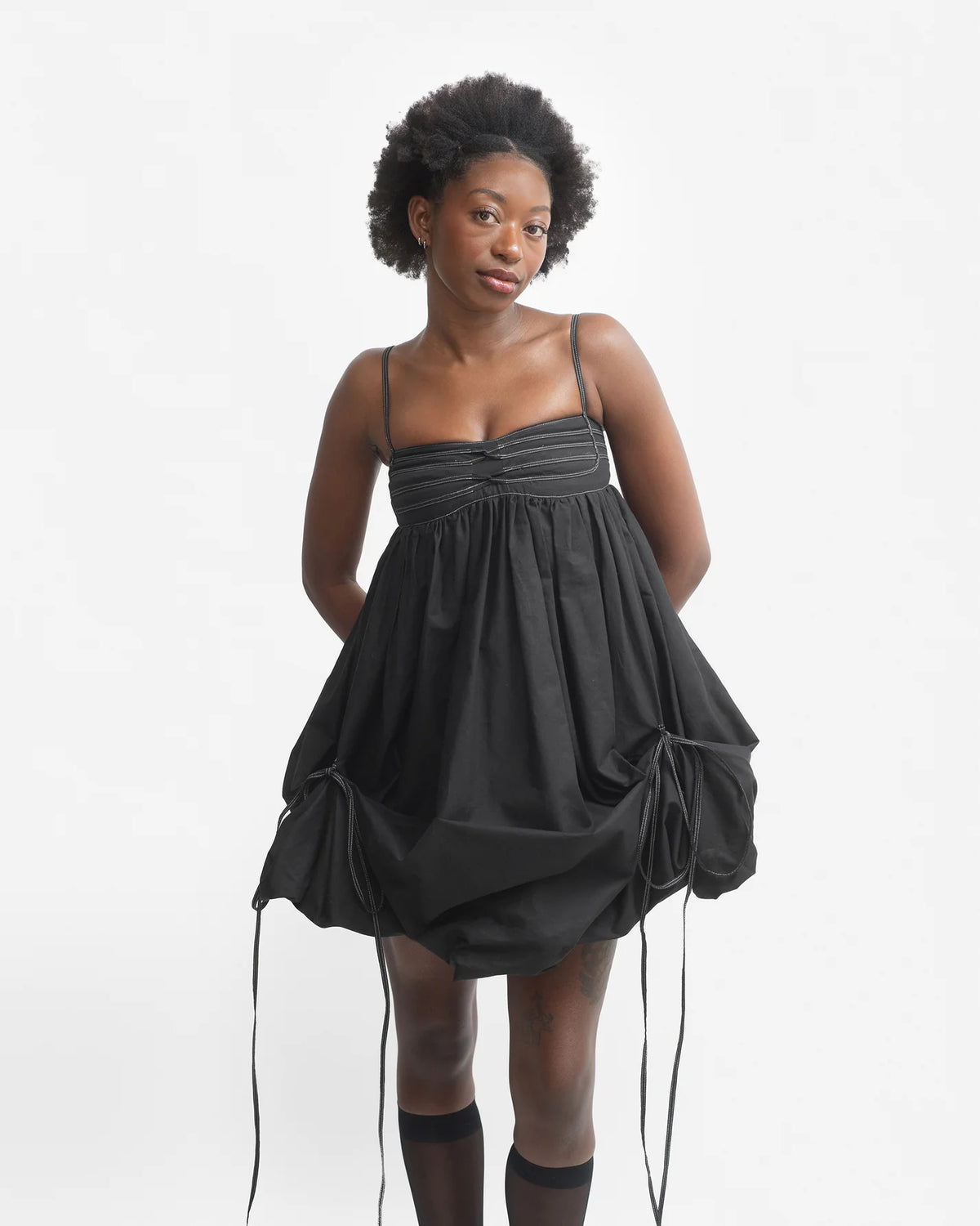 [ELLA MAE]IVY DRESS IN CHARCOAL