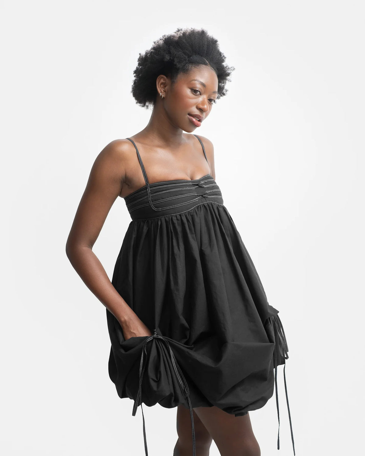 [ELLA MAE]IVY DRESS IN CHARCOAL