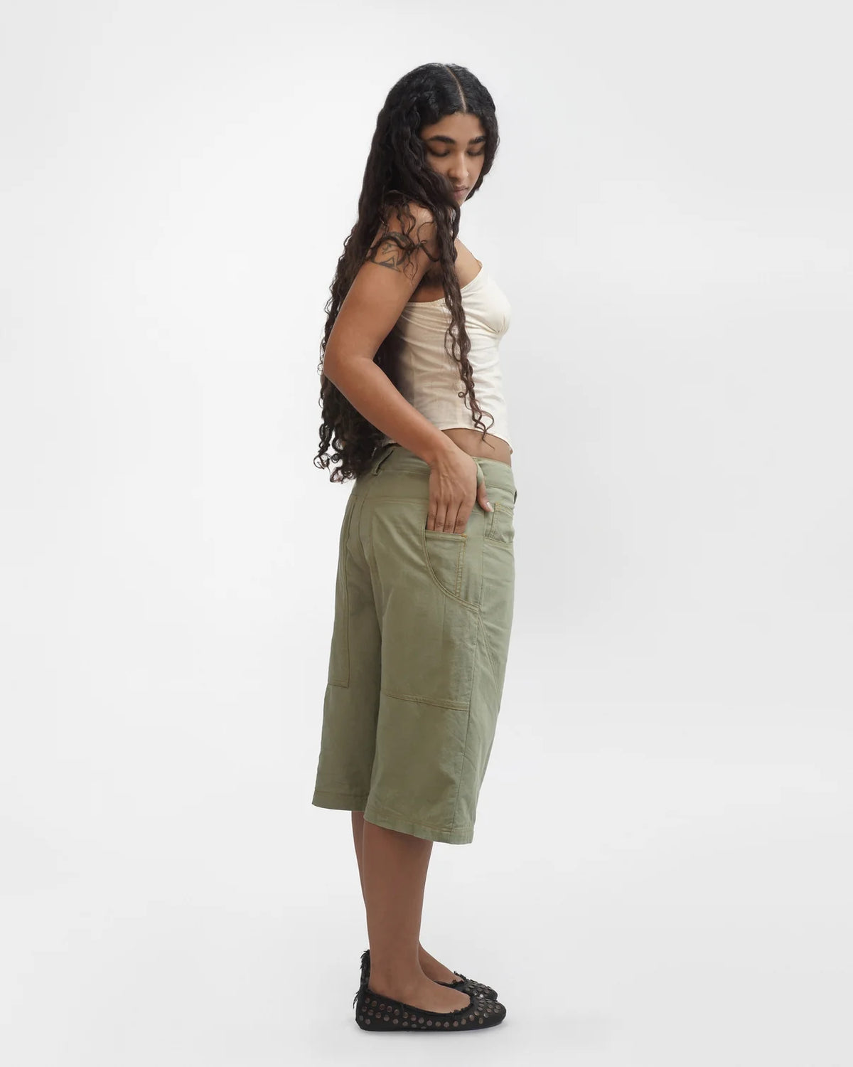 [ELLA MAE]LEO SHORTS IN SOFT MOSS